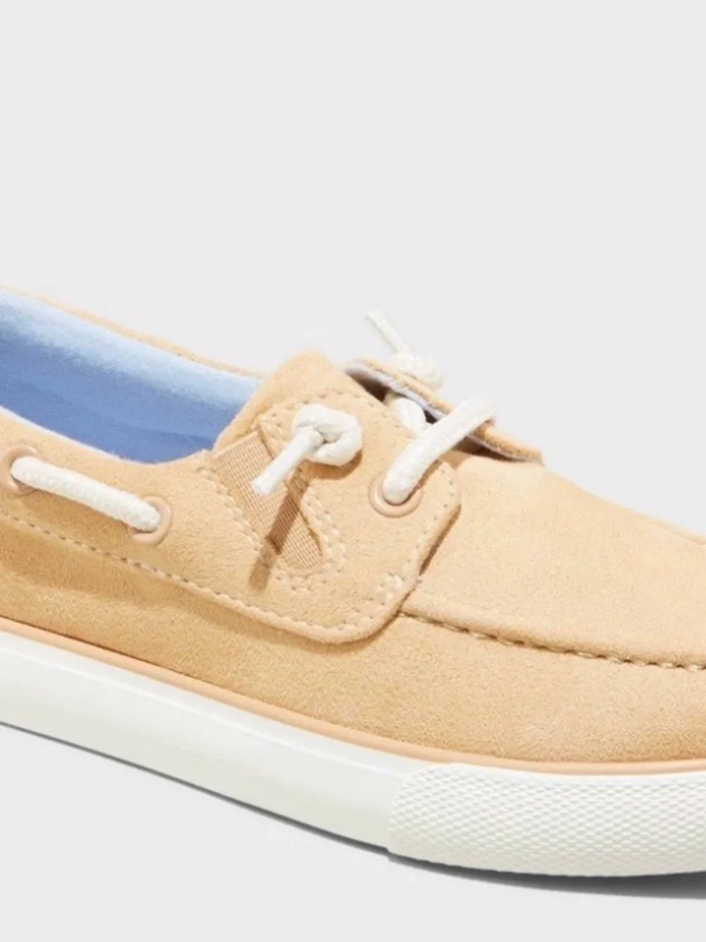 Cat & Jack Kids Tan Suede Moccasin Boat Shoes